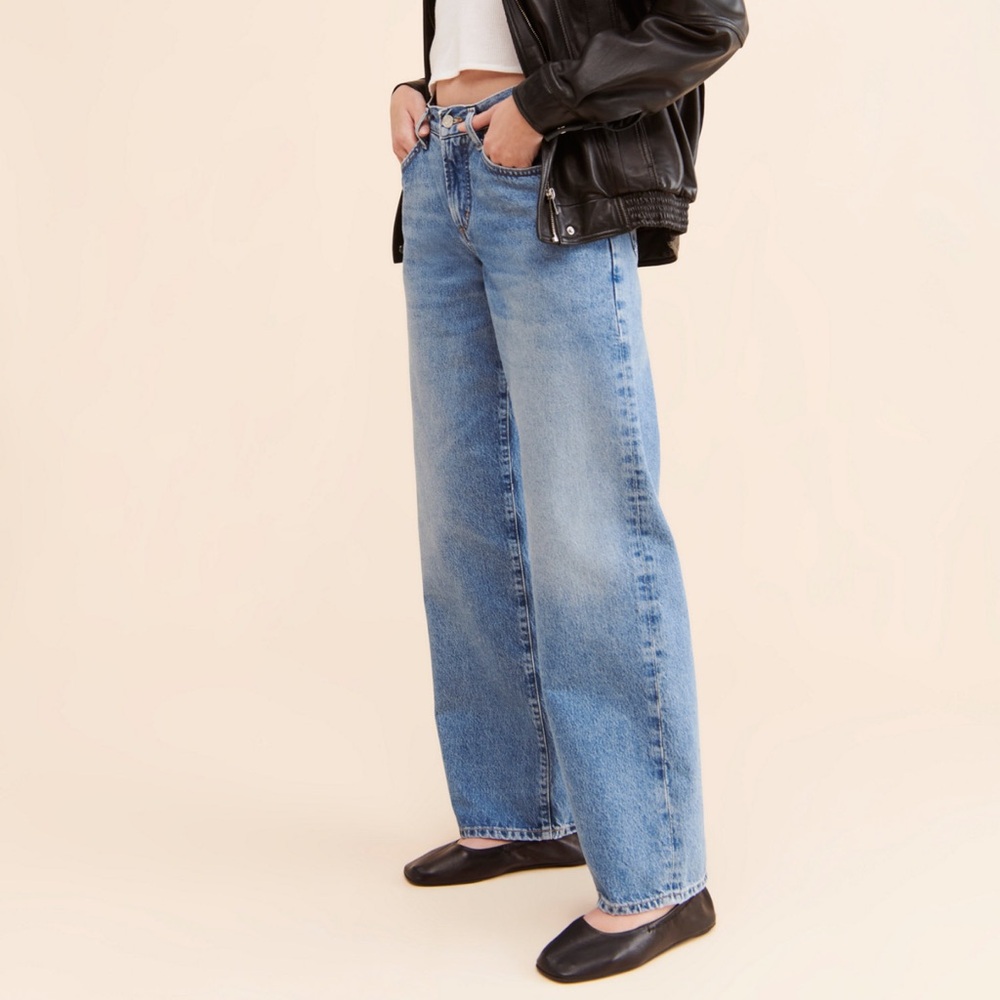 AGOLDE mid rise wide leg jeans